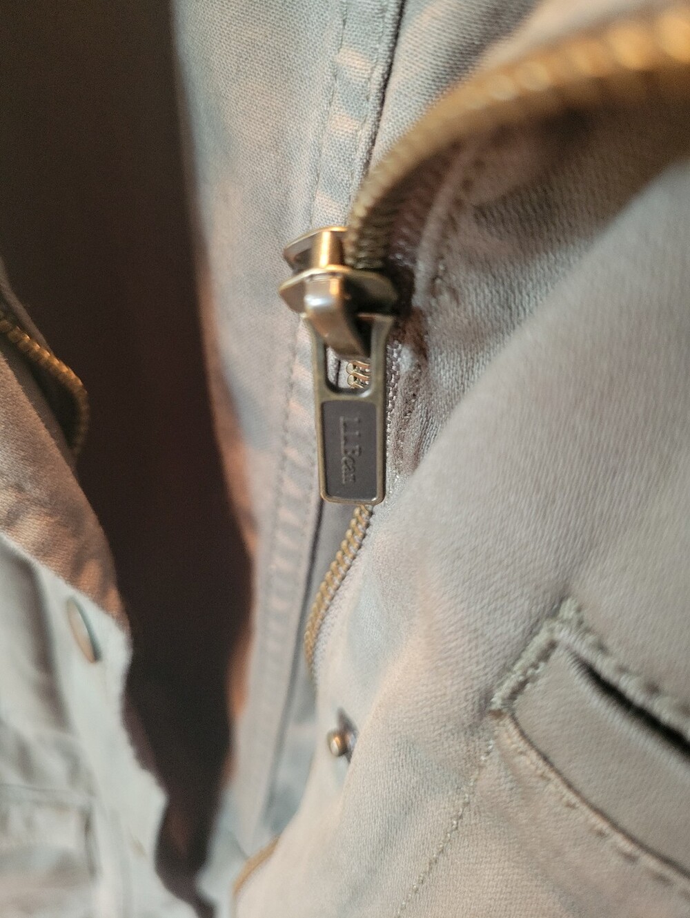L.L. Bean Olive Utility/ Barn Drawstring Waist Jacket 1x - Picture 5 of 11